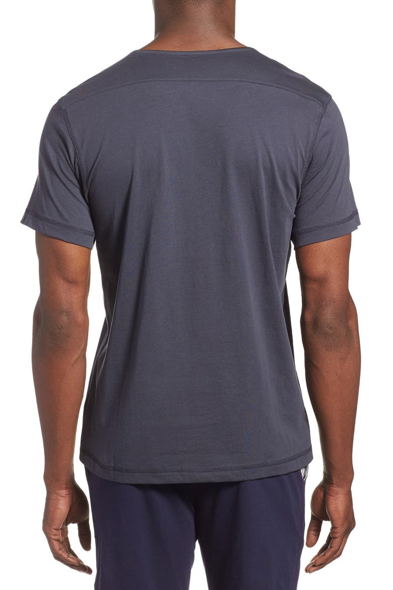 Peruvian Pima Cotton V-Neck T-Shirt, Alternate, color, INK