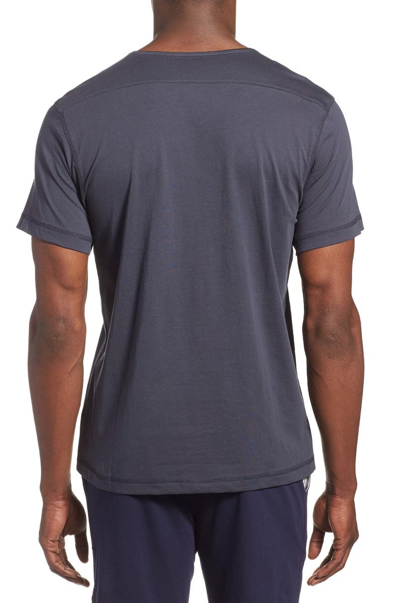 Daniel Buchler Peruvian Pima Cotton V-Neck T-Shirt, Alternate, color, Ink