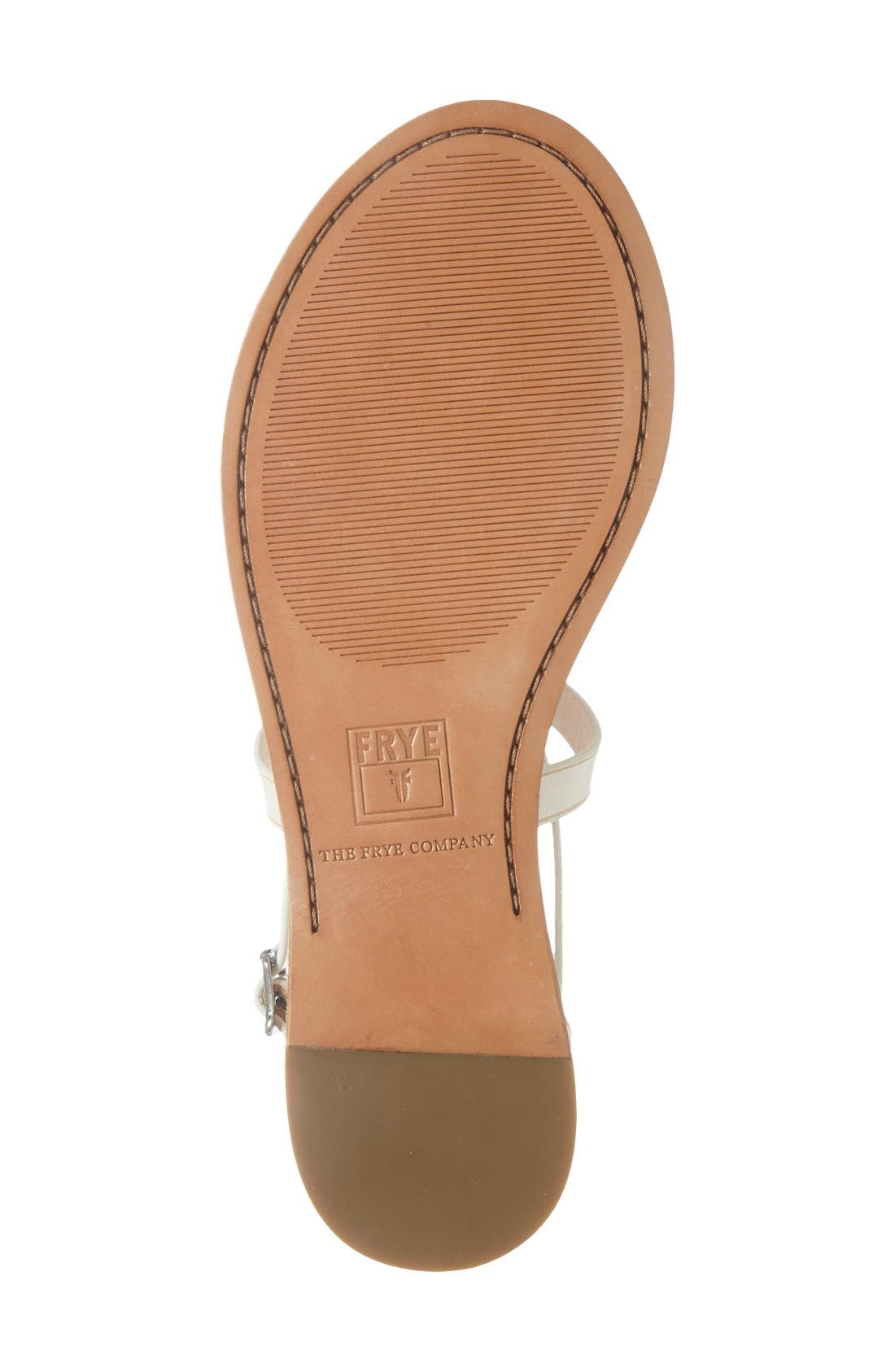 'Rachel' T-Strap Sandal, Alternate, color, WHITE LEATHER