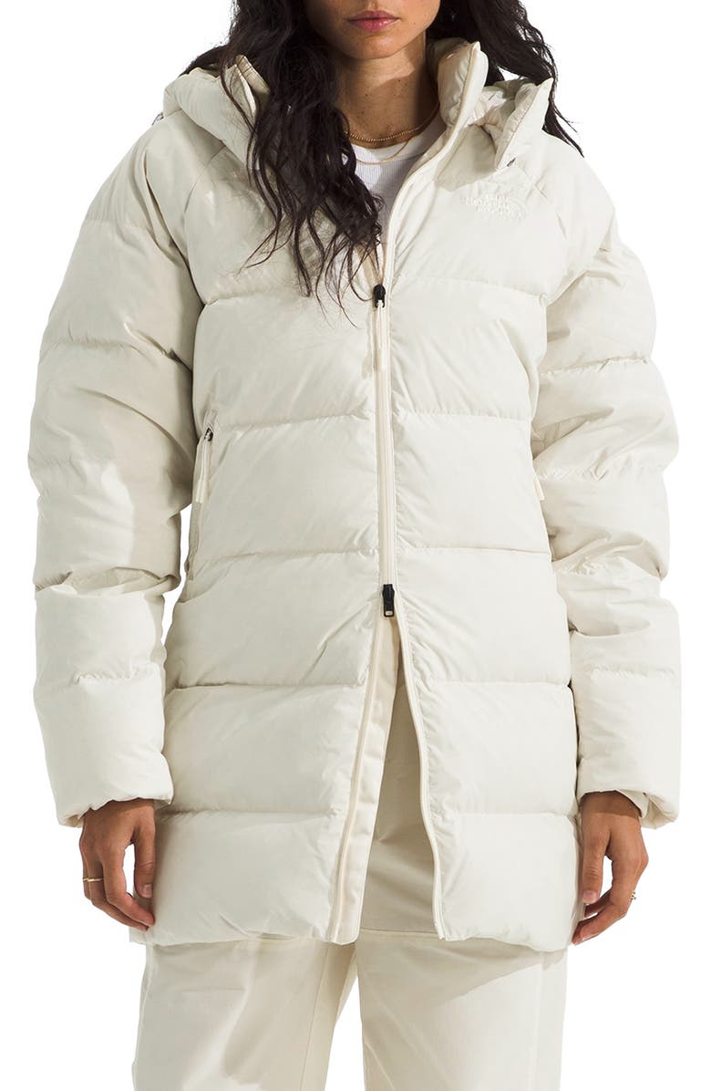 The North Face Hydrenalite<sup>™</sup> City 600 Fill Power Down Hooded Parka, Main, color, White Dune