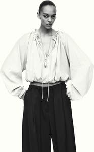 H&M Bubble-hem blouse