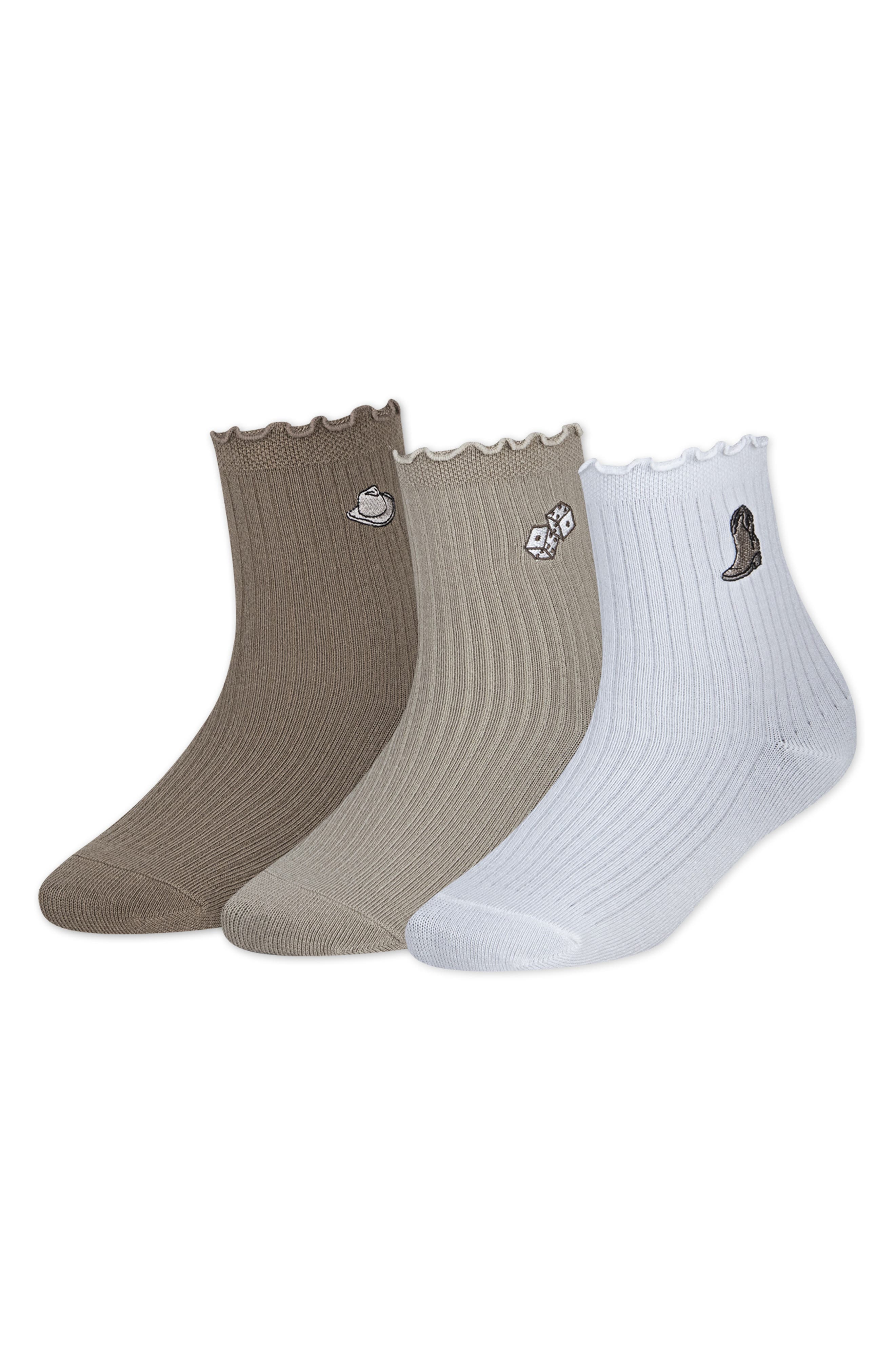 Kids' Icon Assorted 3-Pack Crew Socks