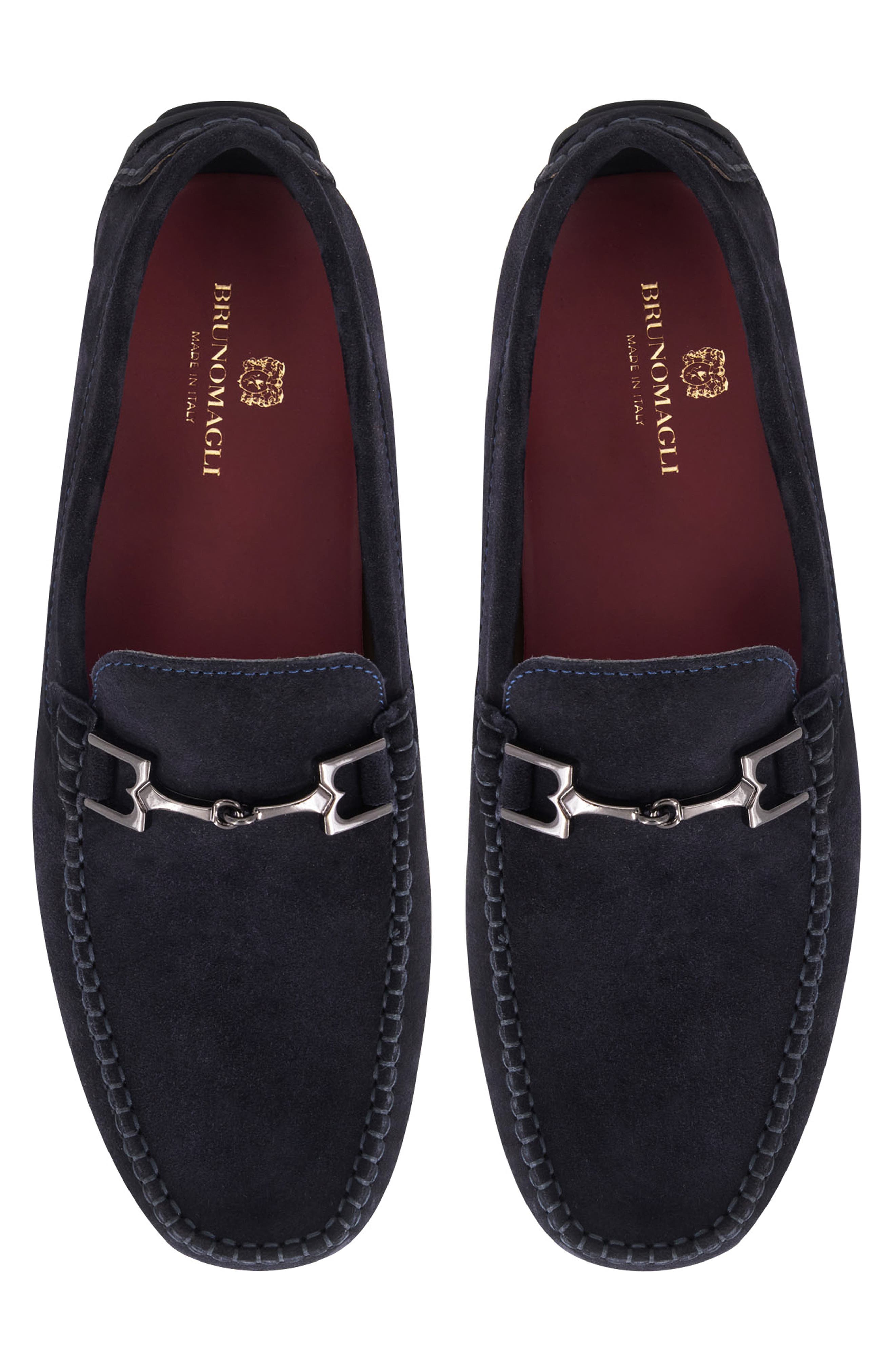 Bruno Magli Teramo Bit Driving Loafer, Alternate, color, Navy Suede