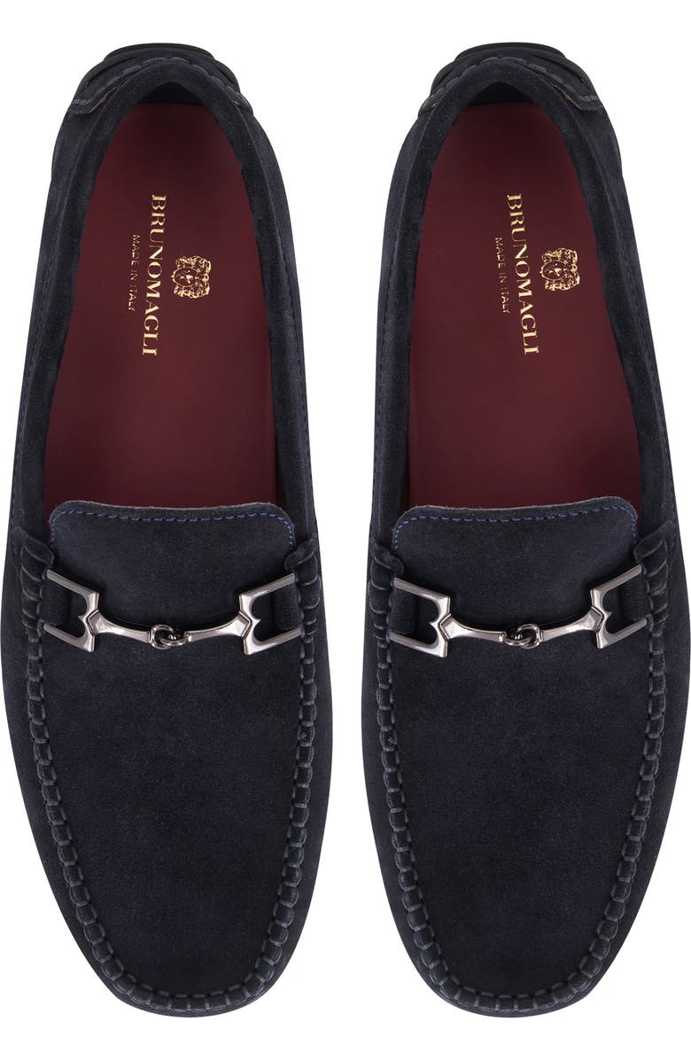 Bruno Magli Teramo Bit Driving Loafer, Alternate, color, Navy Suede