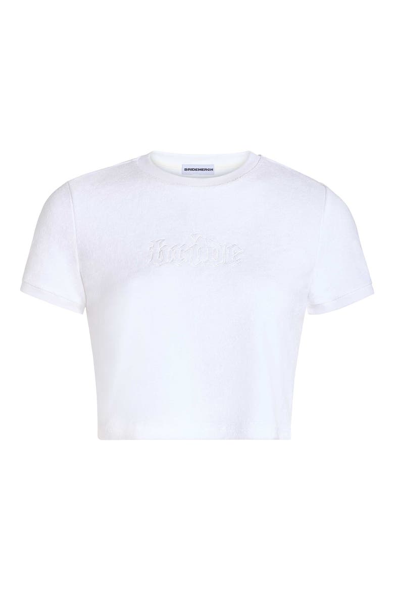 Terry Bride Baby Tee, Main, color, White