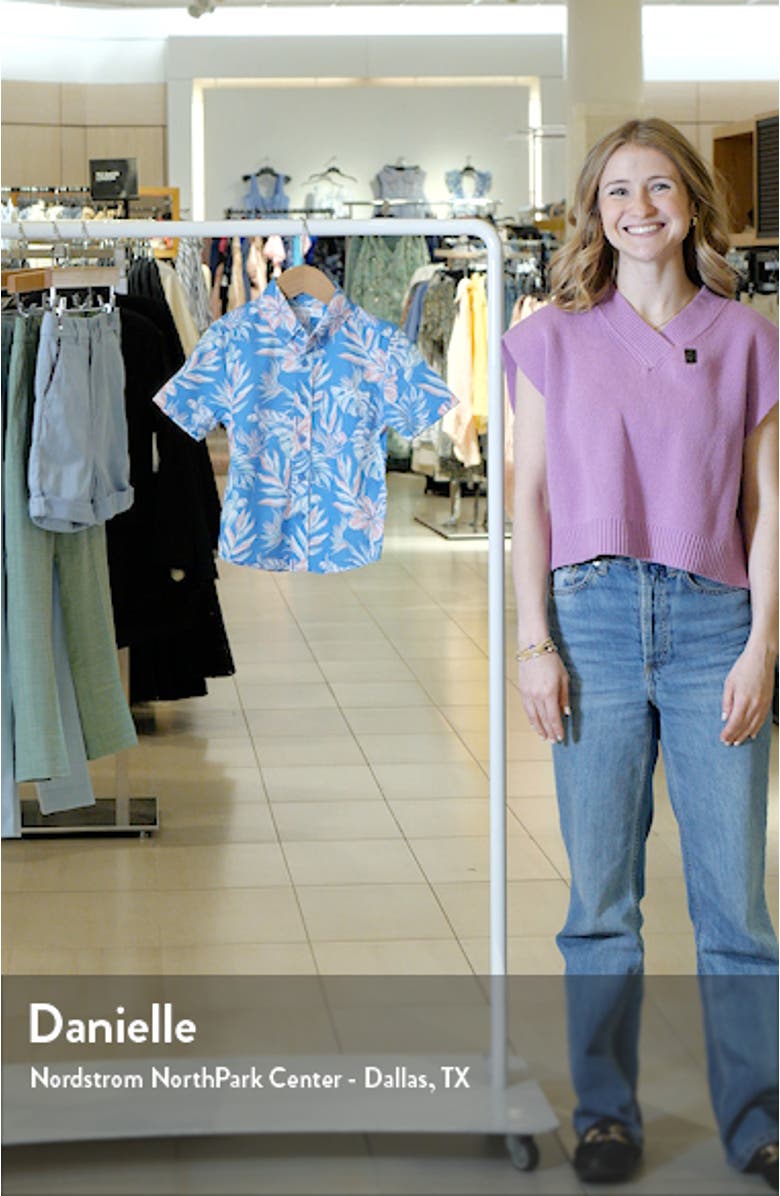 Kids' Water Repellent Short Sleeve Performance Button-Down Shirt, sales video thumbnail