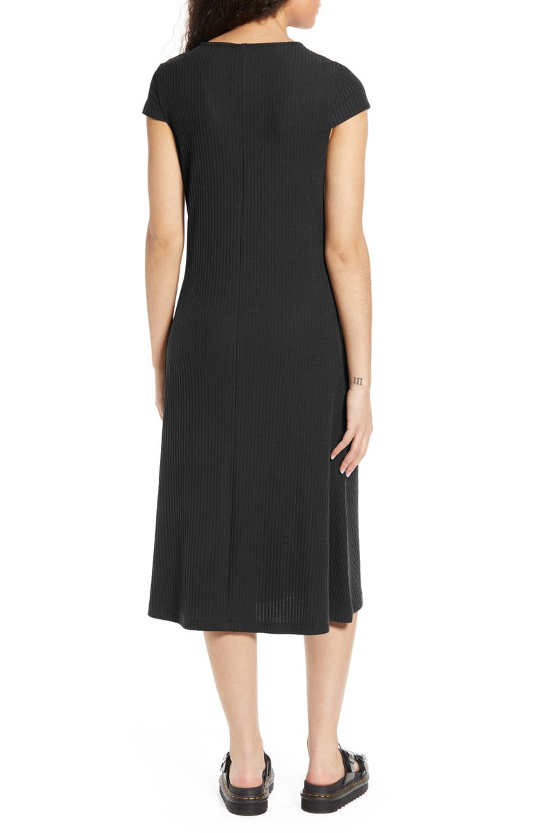Only Nella Button Front Ribbed Midi Dress, Alternate, color, 