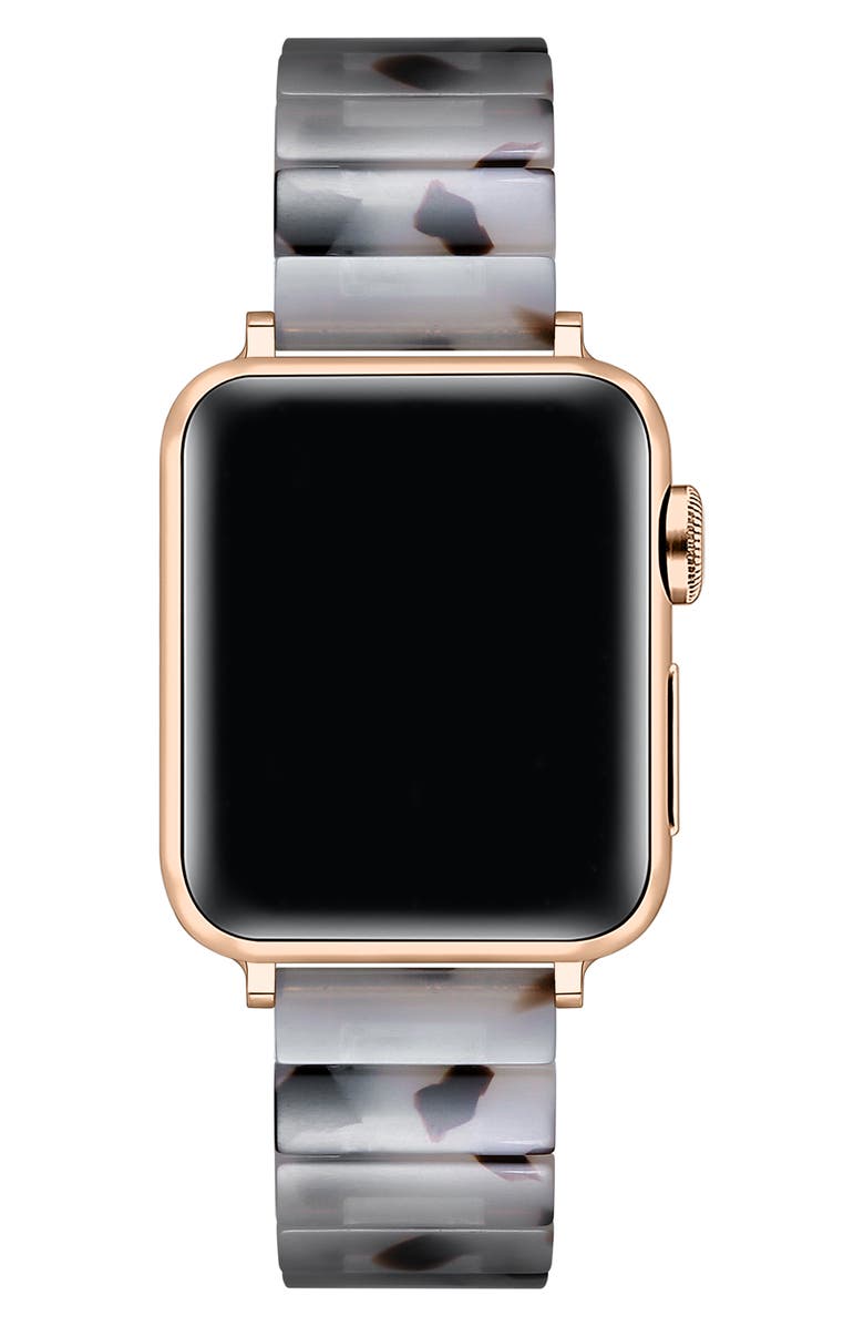 The Posh Tech Charlie Resin Link Bracelet Apple Watch<sup>®</sup> Watchband, Alternate, color, White