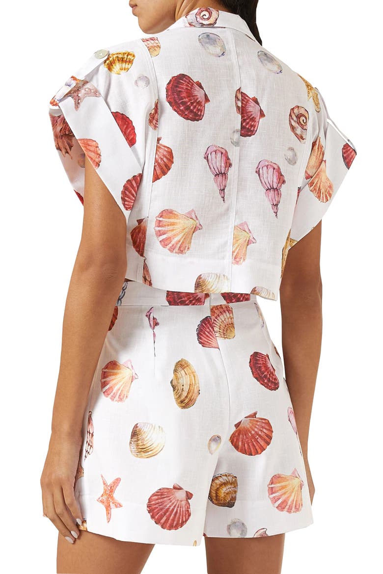 Guayaba Crop Top, Alternate, color, CONCHITAS IN WHITE PRINT