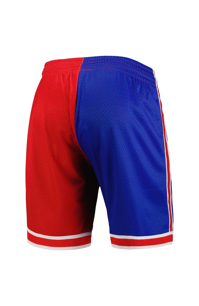 Mitchell & Ness Men's Mitchell & Ness Blue/Red New Jersey Nets Hardwood Classics 1993 Split Swingman Shorts, Alternate, color, Blue
