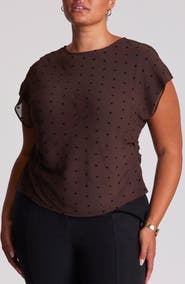 Estelle Sable Polka Dot Top