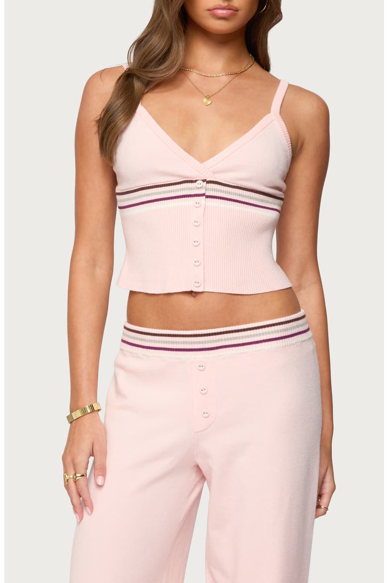 Miya Stripe Rib Tank, Main, color, LIGHT-PINK