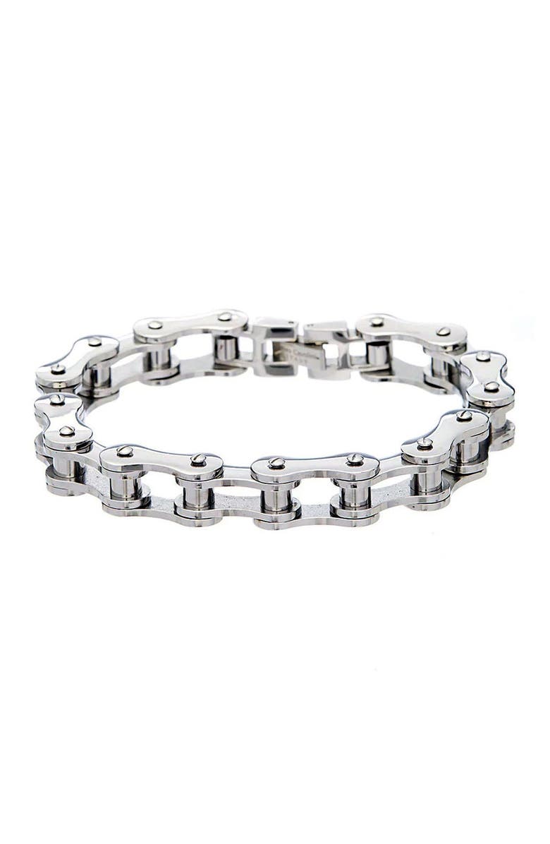 JAMES CAVOLINI ITALY Stainless Steel Bike Chain Bracelet, Main, color,