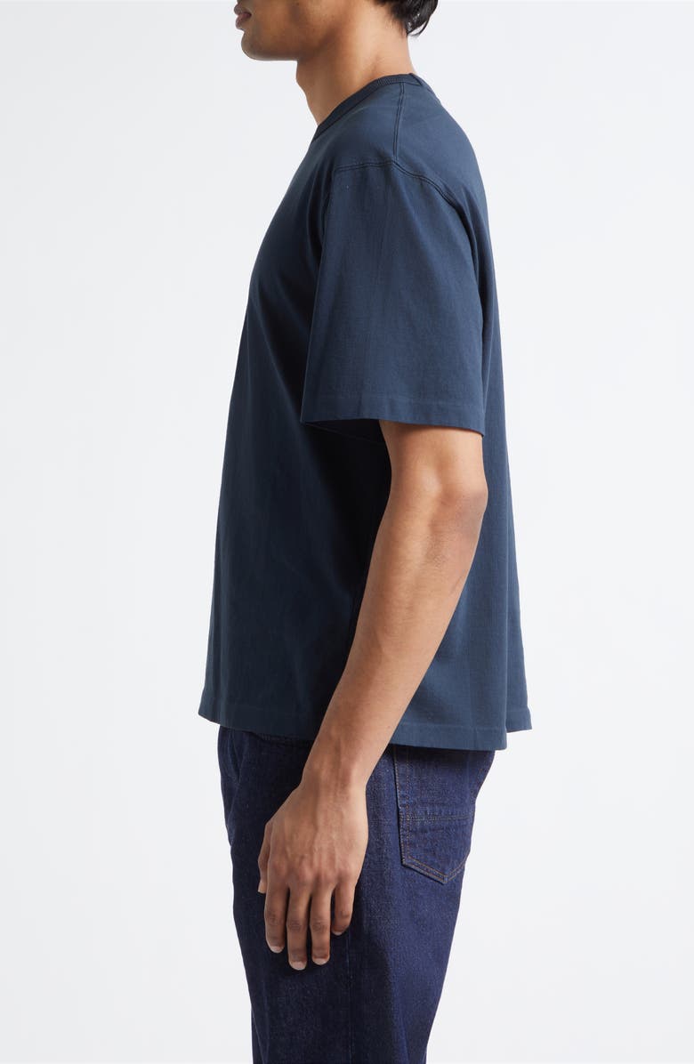 Stone Island Institutional One Embroidered Cotton T-Shirt, Alternate, color, Navy Blue