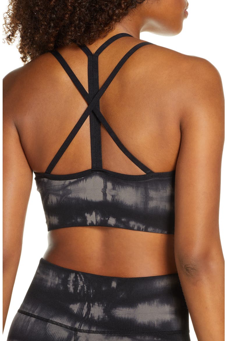 Tie Dye Seamless Sports Bra, Alternate, color, GREY KITTEN