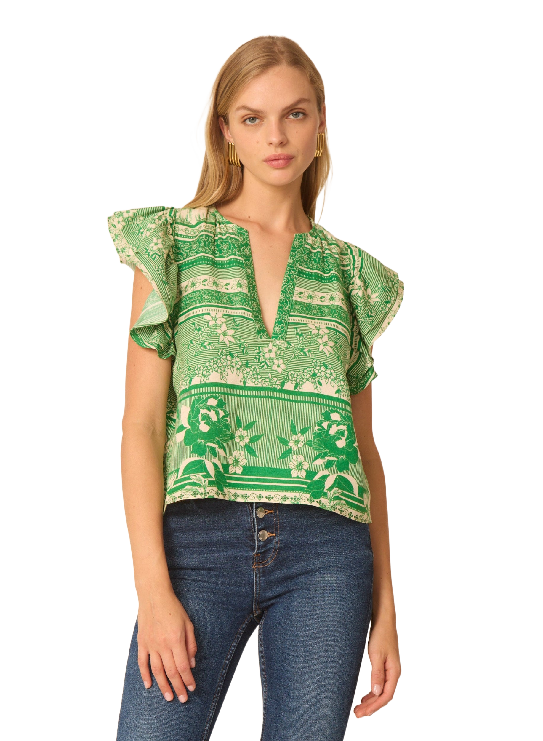 selected Floating green floral