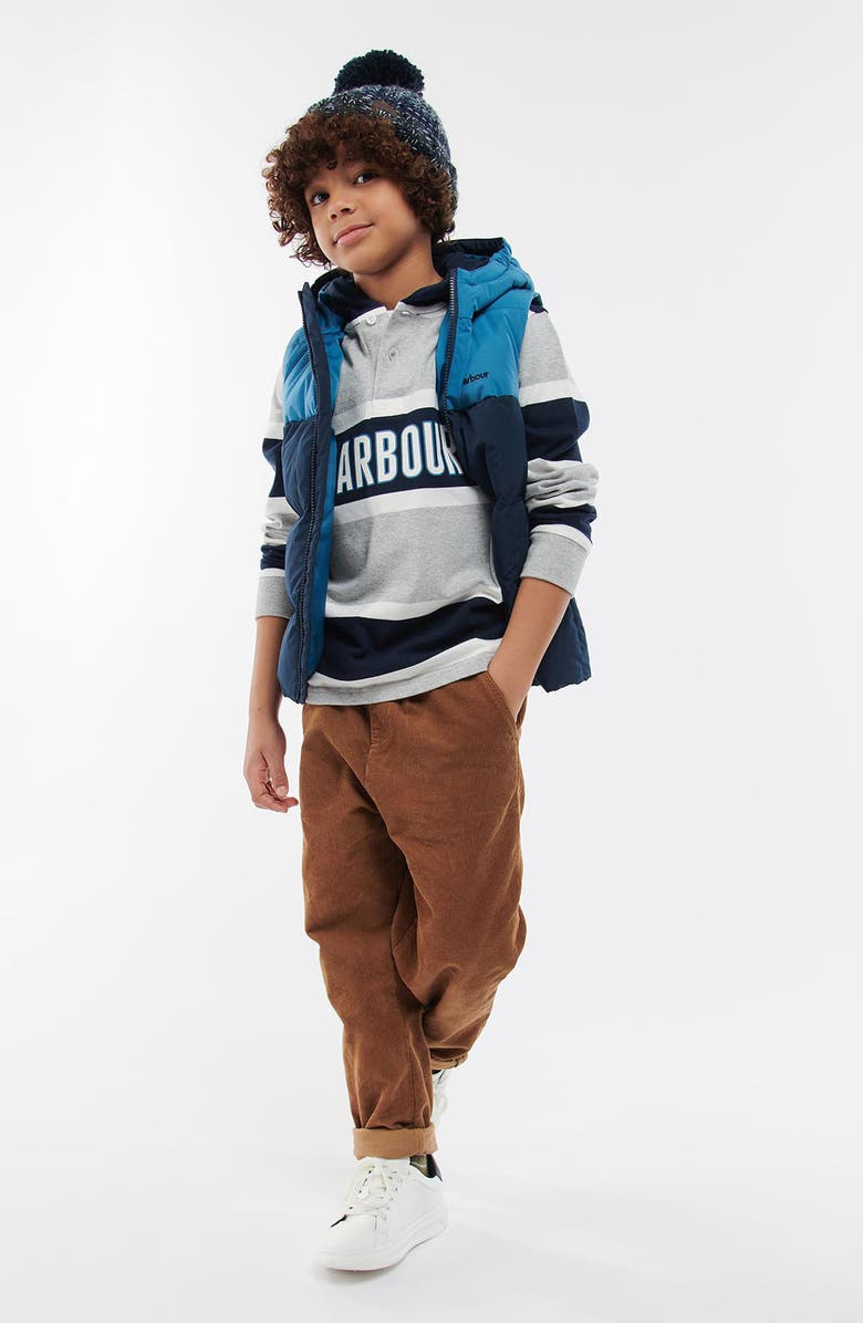 Barbour Kids' Quilted Hooded Vest, Alternate, color,