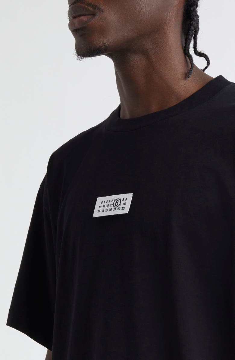 MM6 Maison Margiela Numeric Logo Patch T-Shirt, Alternate, color, Black