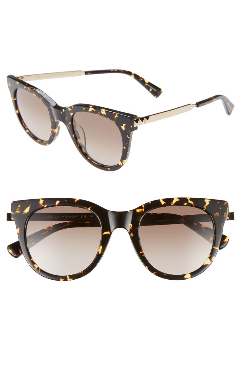 Rebecca Minkoff Stevie 49mm Round Sunglasses, Main, color, 