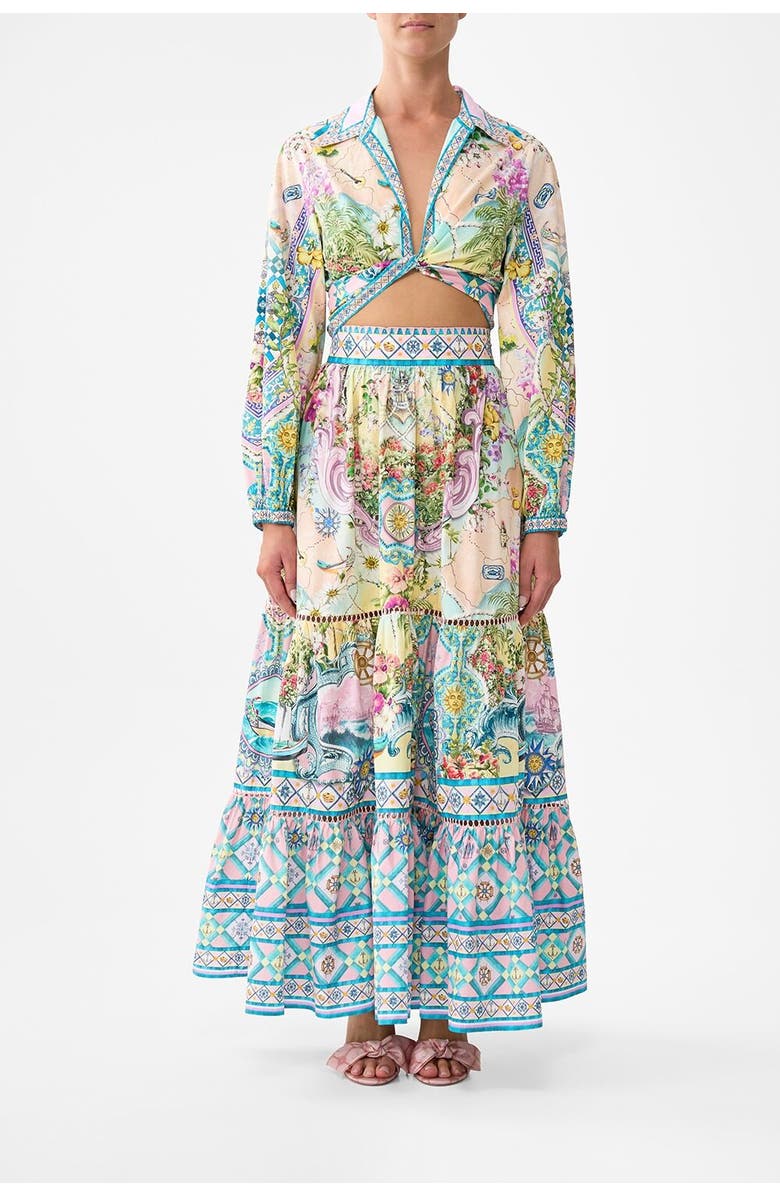 Camilla High Waisted Tiered Skirt Just Coasting, Main, color, Just Coasting