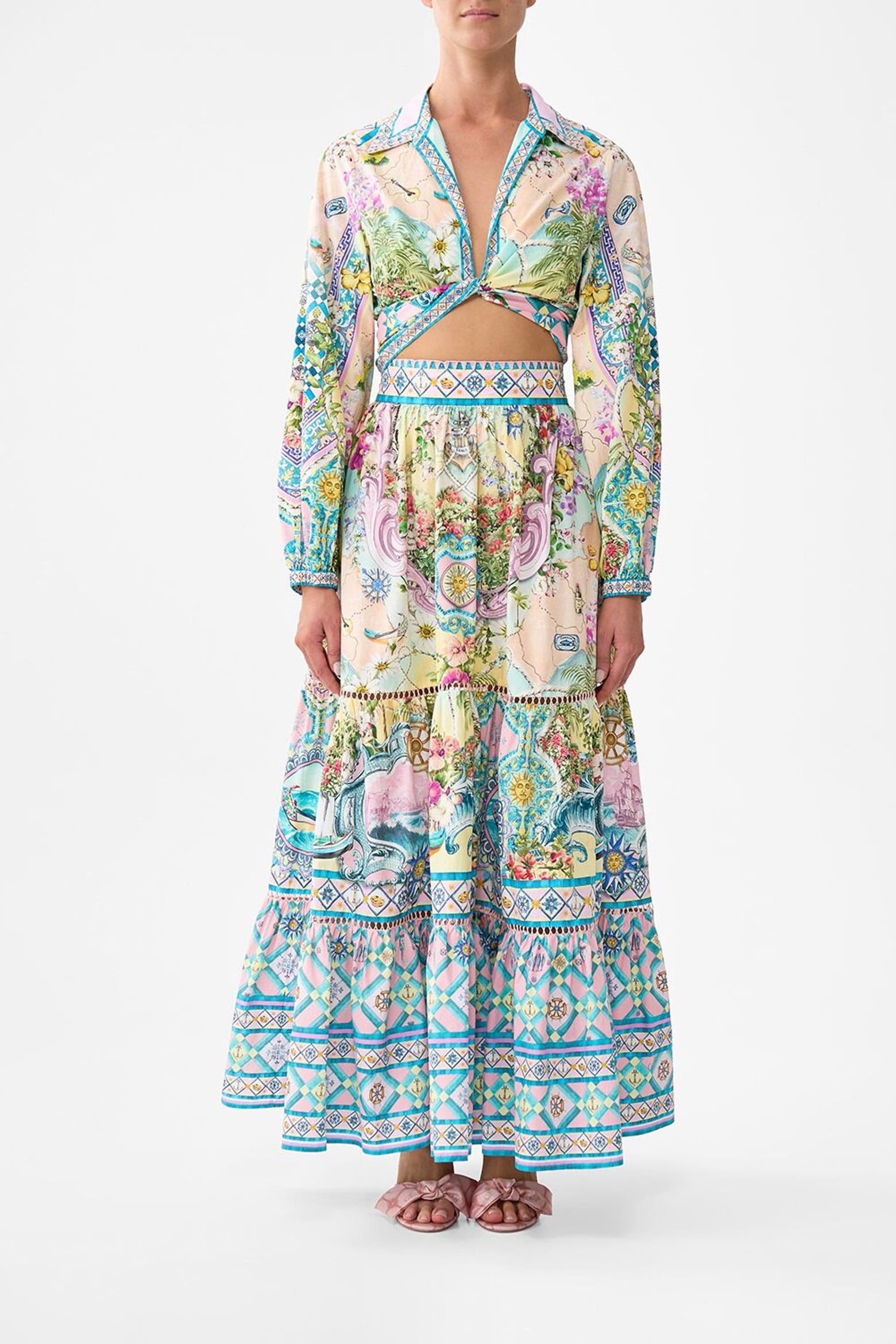 Coasting Camilla High Waisted Tiered Skirt Just Coasting (Women) | Nordstrom