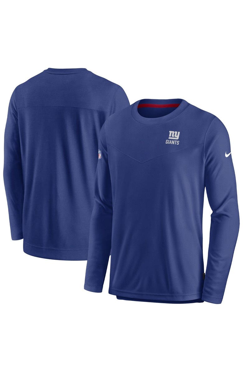 Nike Men's Nike Royal New York Giants Sideline Lockup Performance Long Sleeve T-Shirt, Main, color, 