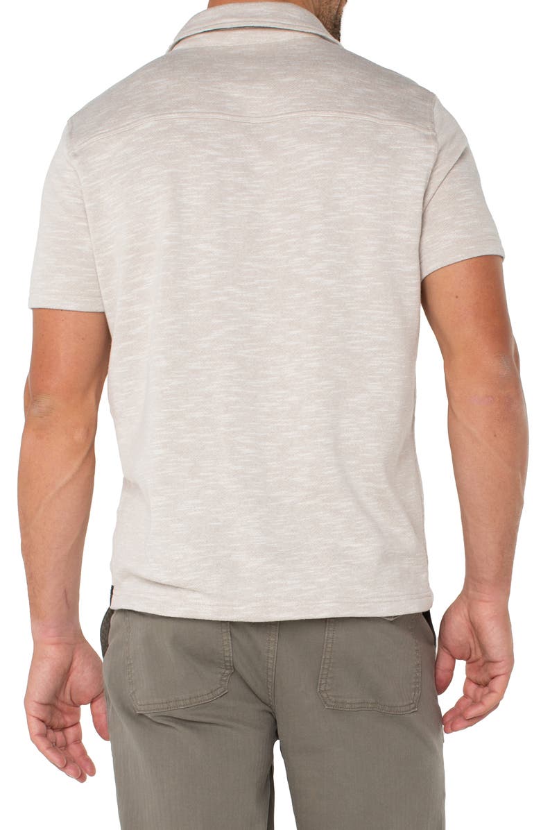 Liverpool Los Angeles Short Sleeve Slub Knit Button-Up Shirt, Alternate, color, 