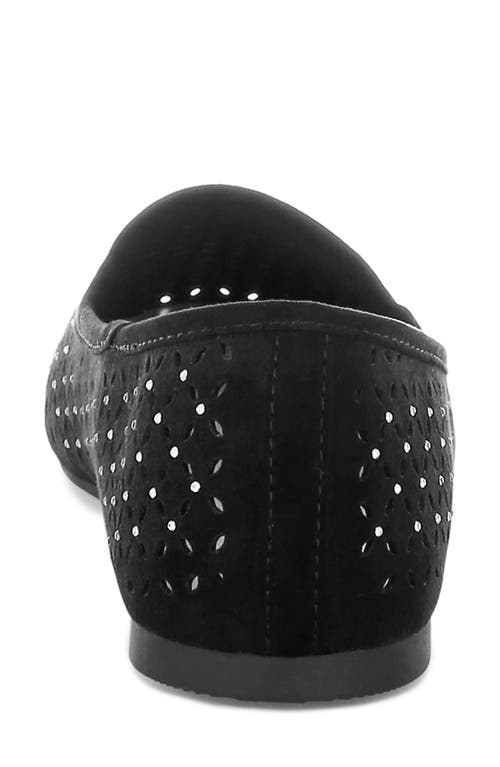 London Rag Gordon Perforated Ballerinas In Black