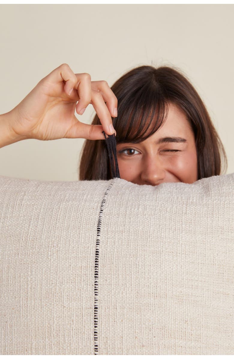 Pillowpia Minerva Lumbar Pillow Cover, Alternate, color, Cream