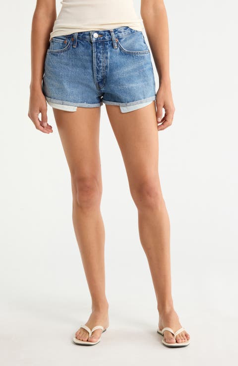 Daisy Cuffed Denim Shorts