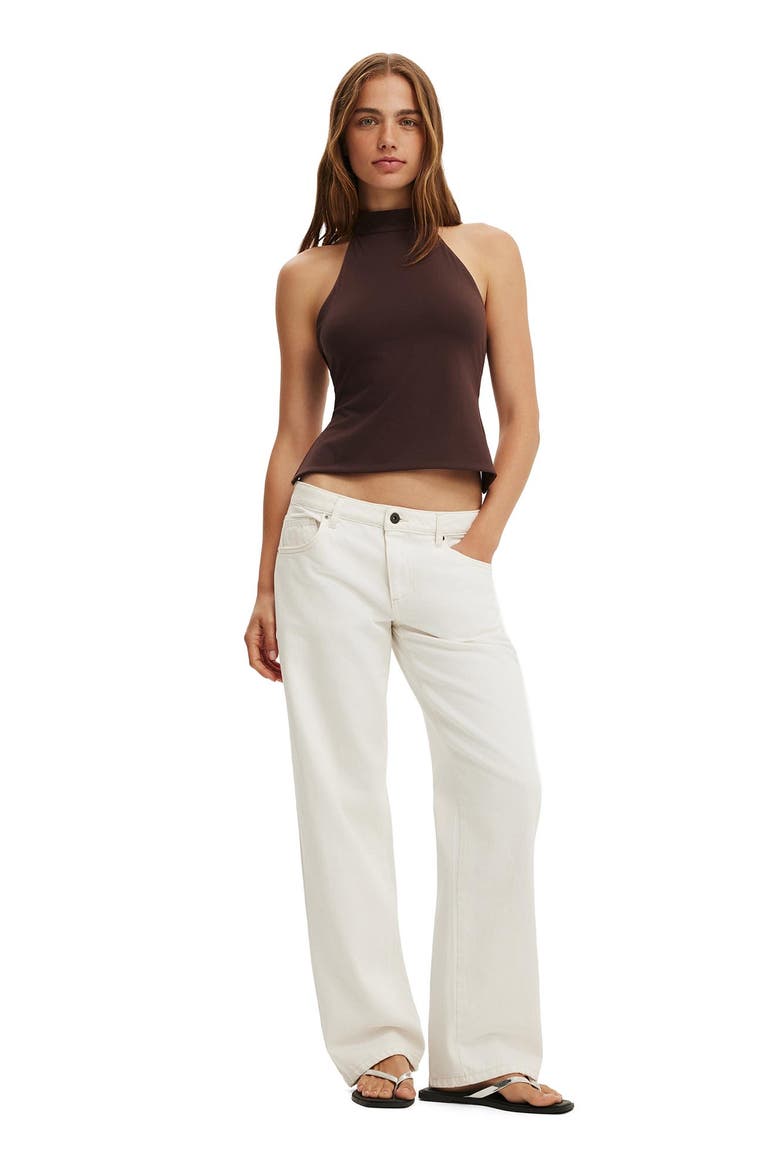 Women's Hold Me Halter Twist Back, Alternate, color, Dark Oak