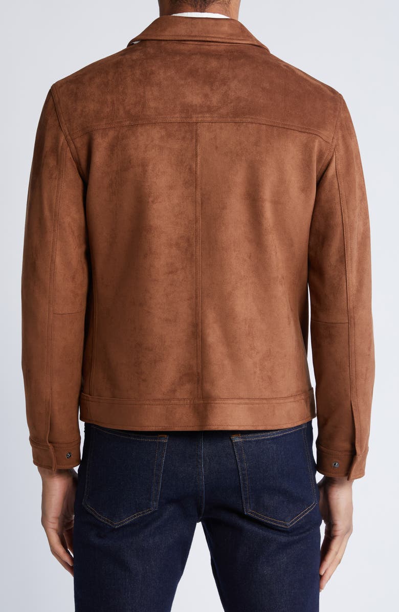 Hart Schaffner Marx Westwood Water Resistant Faux Suede Jacket, Alternate, color, Caramel