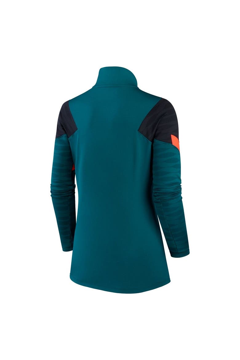 Women's Nike Teal Liverpool Strike Drill Raglan Quarter-Zip Performance Top, Alternate, color, Teal