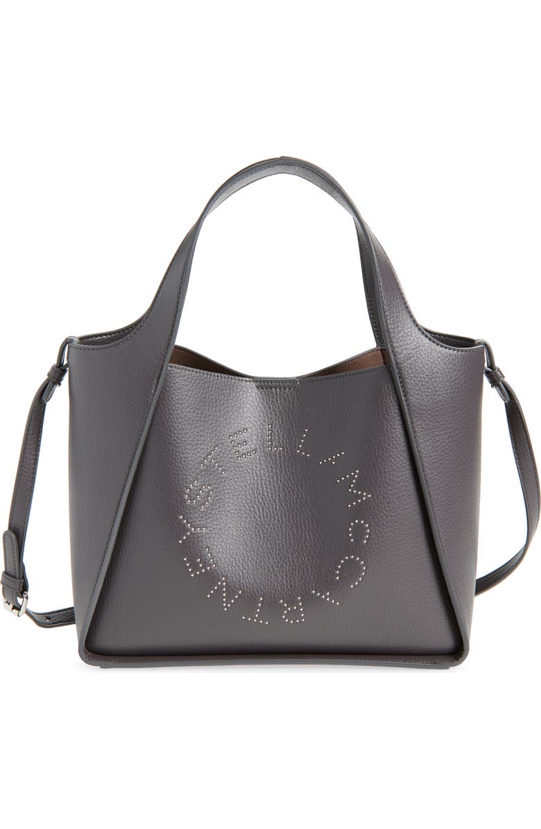 Stella McCartney Perforated Logo Faux Leather Crossbody Tote, Main, color,