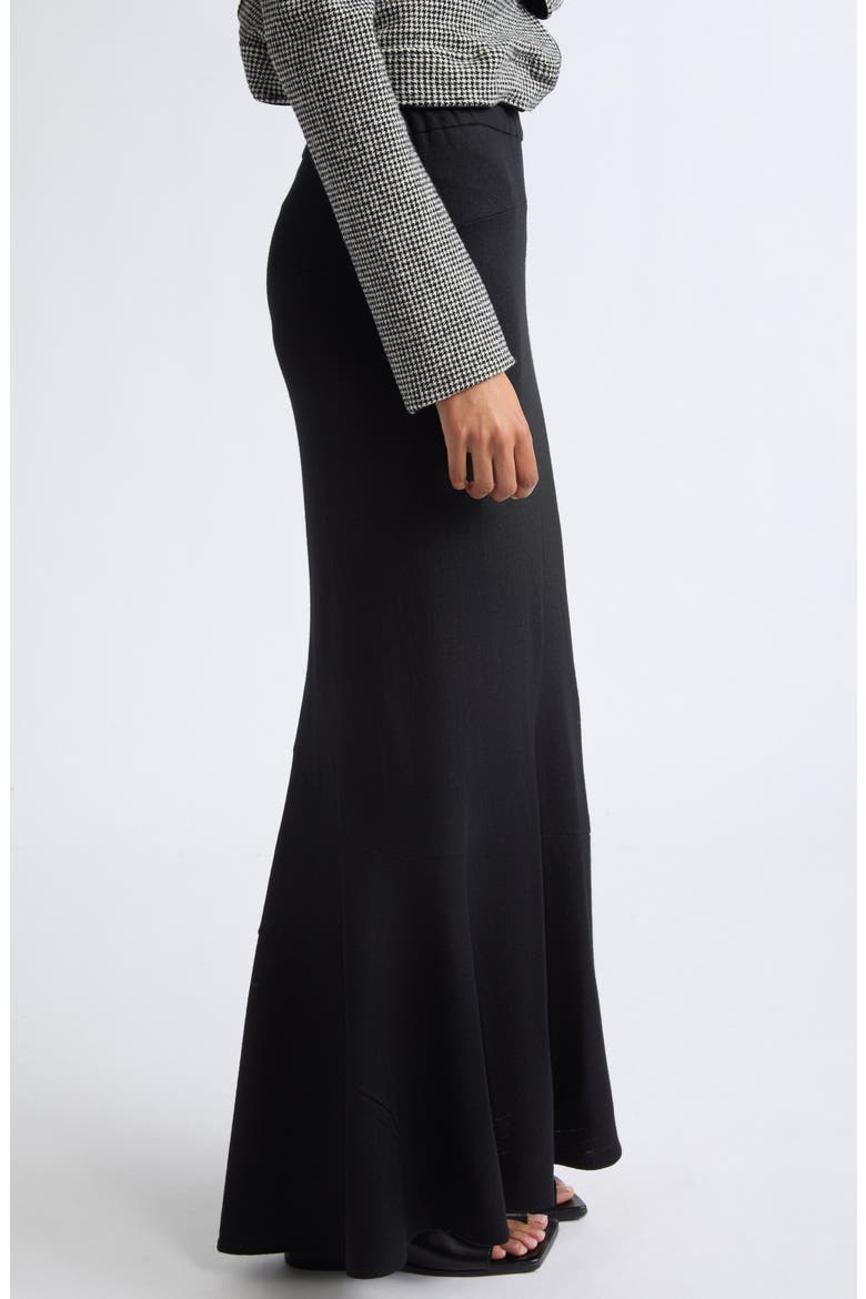 Wool Jersey Maxi Skirt, Alternate, color, BLACK