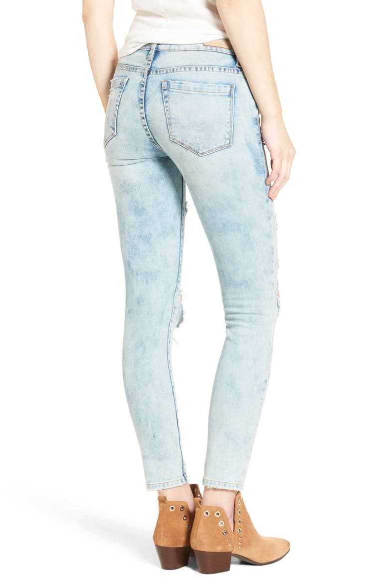 Distressed Skinny Jeans, Alternate, color, HAPPY TEARS