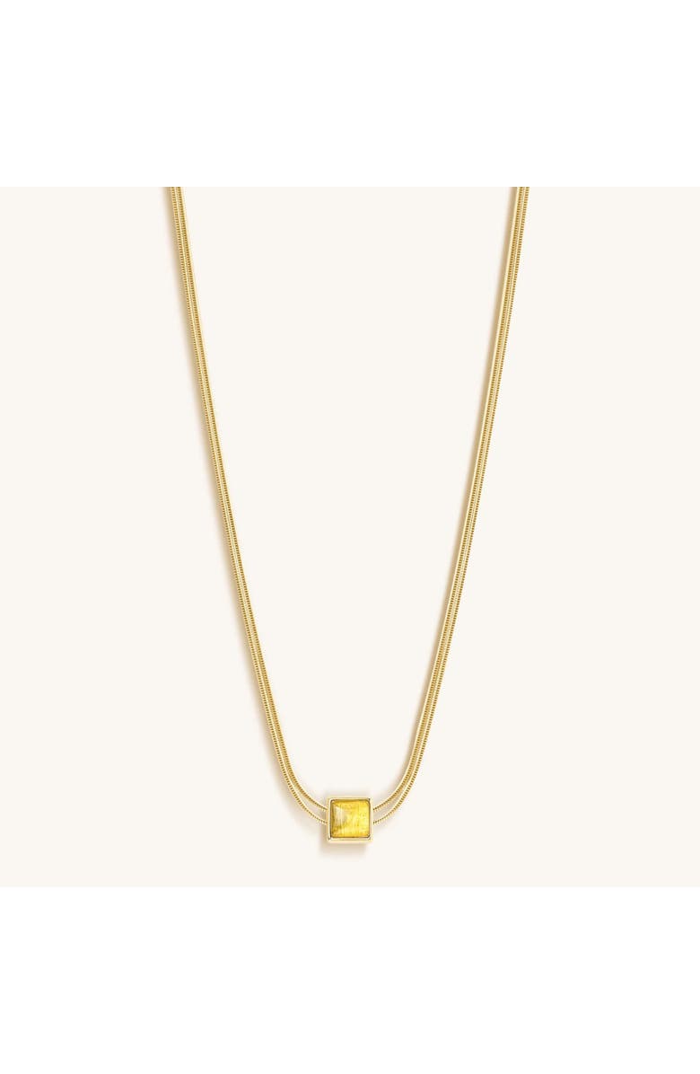 Karma and Luck Awaken & Shine - Citrine Evil Eye November Birthstone Necklace, Alternate, color, Gold/Yellow