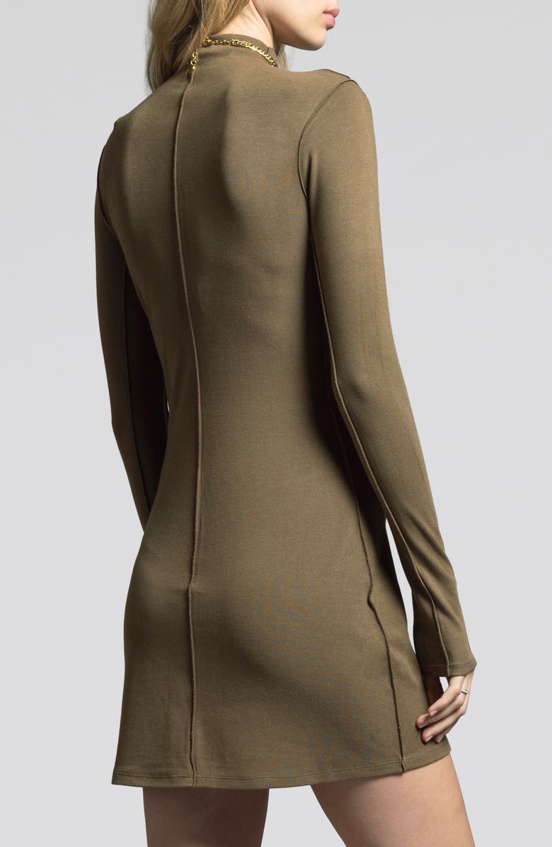 WEEKEND LOS ANGELES Marisol Long Sleeve Jersey Minidress, Alternate, color, Dark Oregano