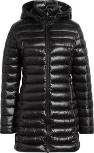 Save The Duck Miri Water Repellent Quilted Puffer Jacket with Removable Hood