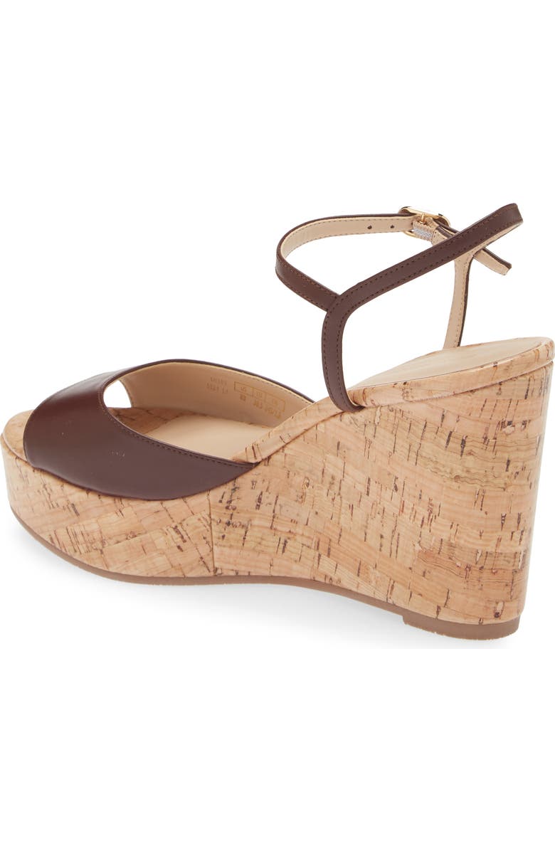 Stuart Weitzman Palmina Platform Wedge Sandal, Alternate, color, Mahogany