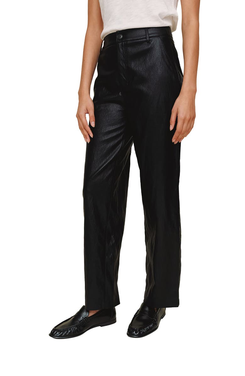 Bella Dahl High Waist Faux Leather Pants, Alternate, color, Black