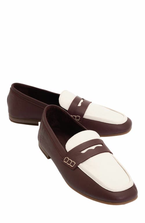 Forever & Always Shoes Skye Leather Loafers in Brown White Leather at Nordstrom, Size 7.5
