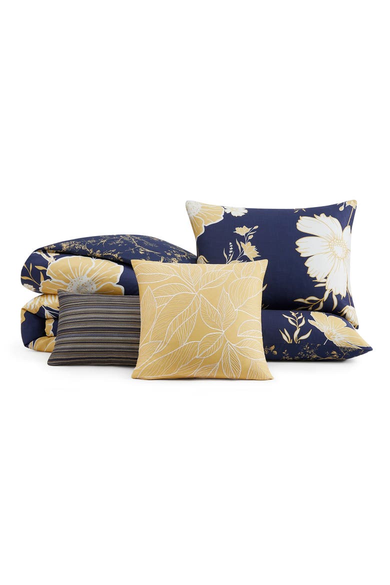 Sunglow Reversible 5-Piece Comforter Set, Alternate, color, BLUE