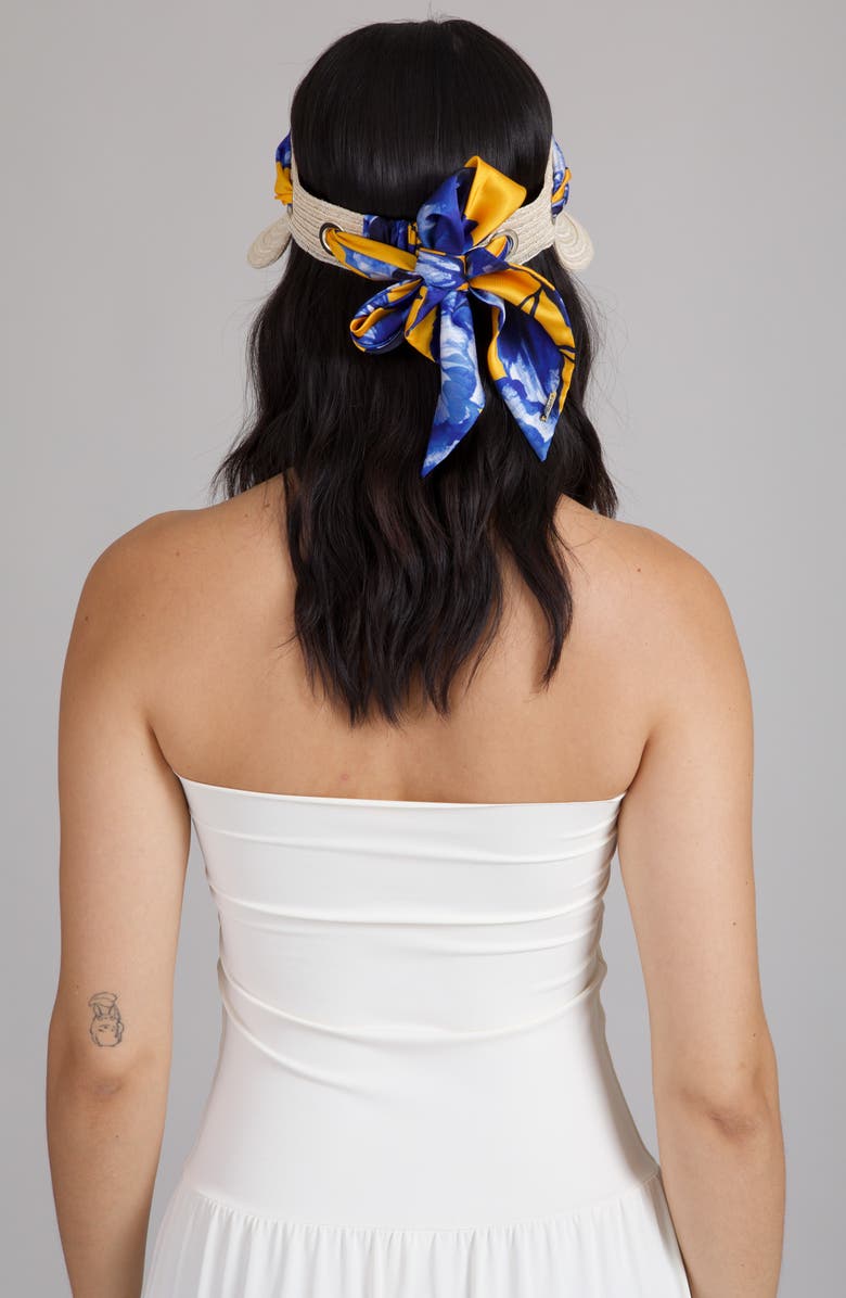 Eugenia Kim Ricky Packable Straw Visor, Alternate, color, Natural