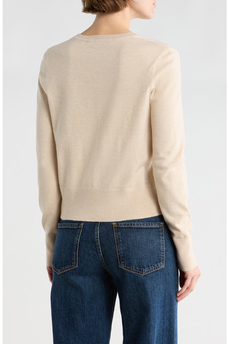 Covered Button Cardigan, Alternate, color, OATMEAL MEL