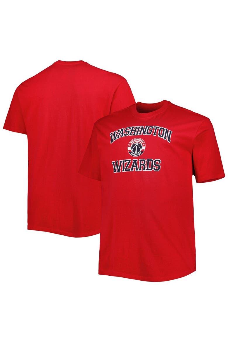 Men's Red Washington Wizards Big & Tall Heart & Soul T-Shirt, Main, color, Red