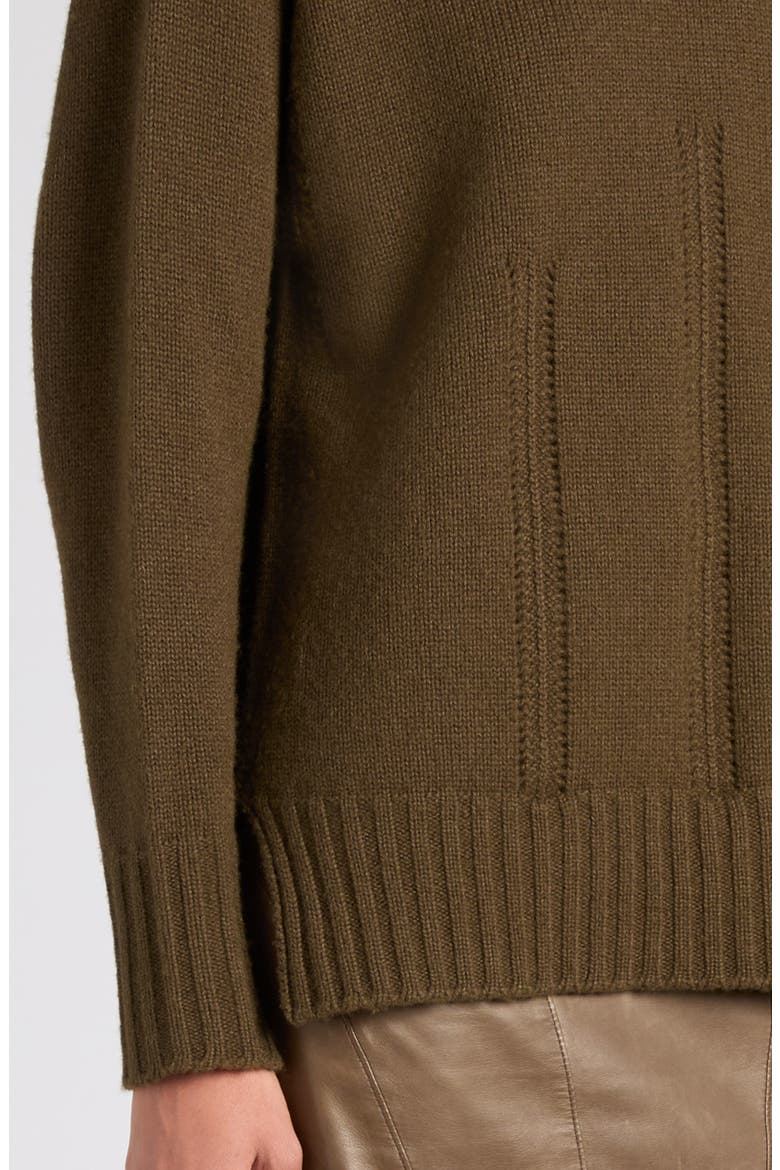 Chunky Wool & Cotton Mock Neck Sweater, Alternate, color, FG815 MILITARY GREEN
