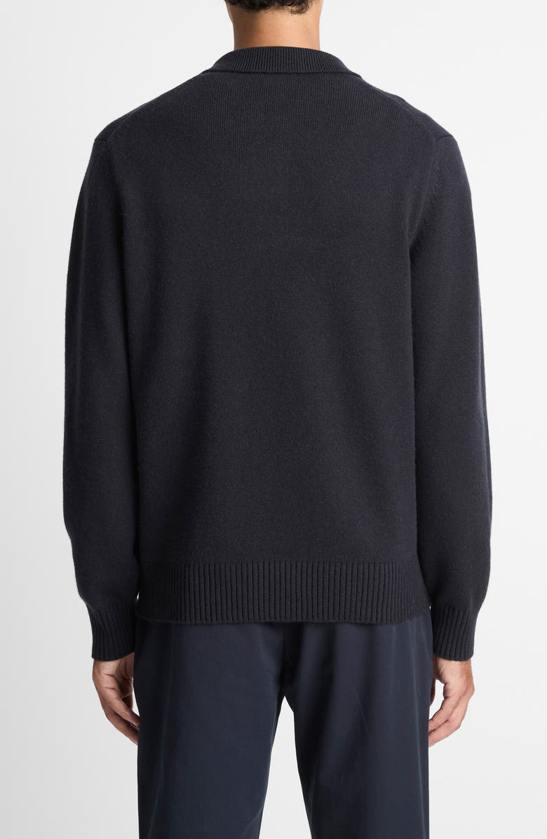 Vince Long Sleeve Quarter Zip Polo Sweater, Alternate, color, Coastal