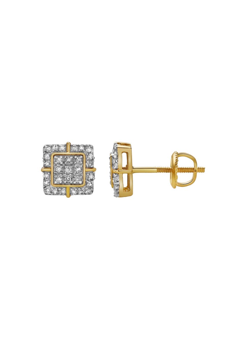 Empatia 10K Yellow Gold Diamond Unisex Earrings - 0.15 Cts, Main, color, 10K Yellow Gold