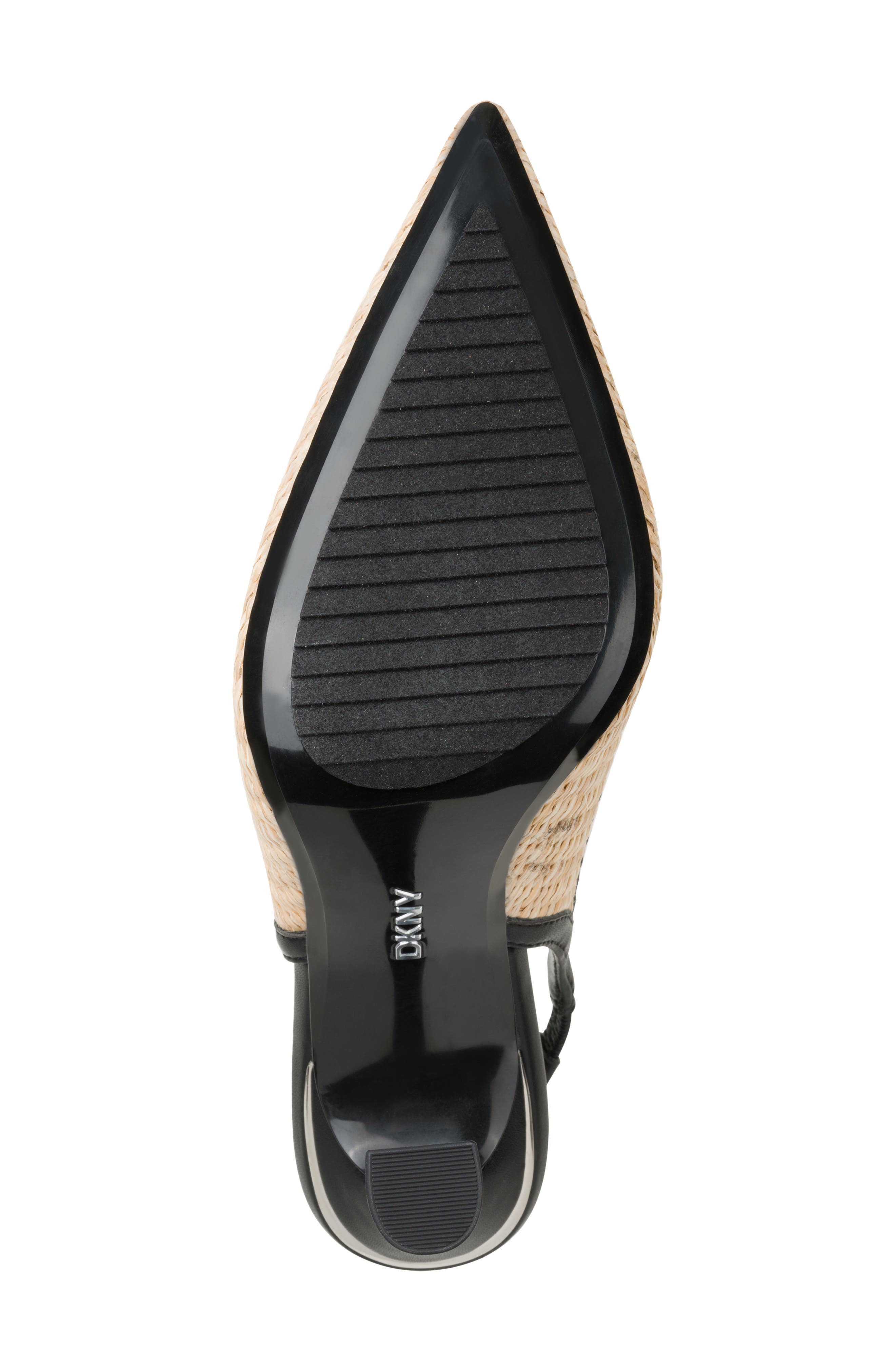 DKNY Cinette Slingback Pointed Toe Pump, Alternate, color, Natural/ Black